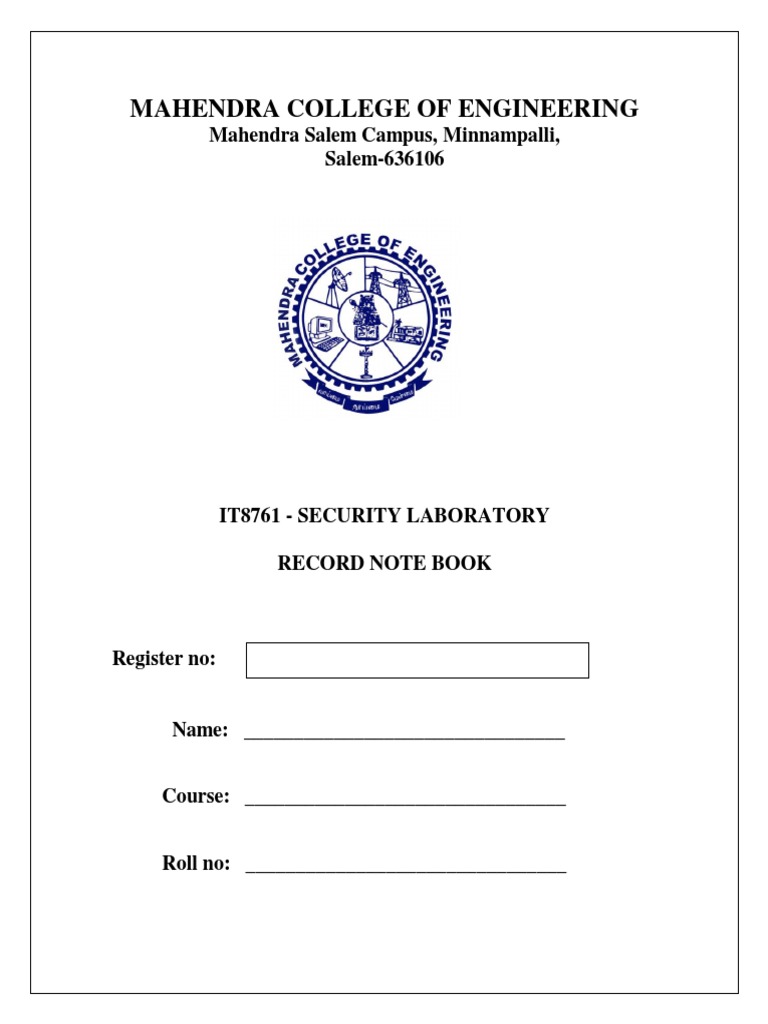 Security Lab | PDF | Encryption | Cryptography