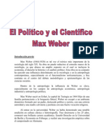 Resumen El Politico y Cientifico de Max Weber