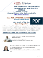Call For Attendee Participation Springer International Conference Computing Communication Secuirty COMS2 - 6-7 February 2023