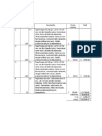 Prog. Cantidad U.M Descripción Precio Unitario Total