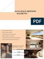 Openings in Space Defining Elements
