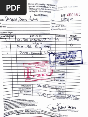 Official Receipt