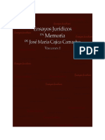Ensayos Jurídicos en Memoria de José María Cajica Camacho, Volumen I