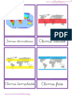 Tarjetas de Las Zonas Climc3a1ticas Letra Ligada