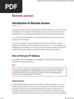 Raspberry Pi Documentation - Remote Access