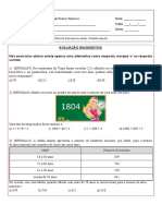 Avaliação diagnóstica de matemática