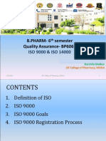 B.Pharm-6 Semester Quality Assurance - BP606T: ISO 9000 & ISO 14000