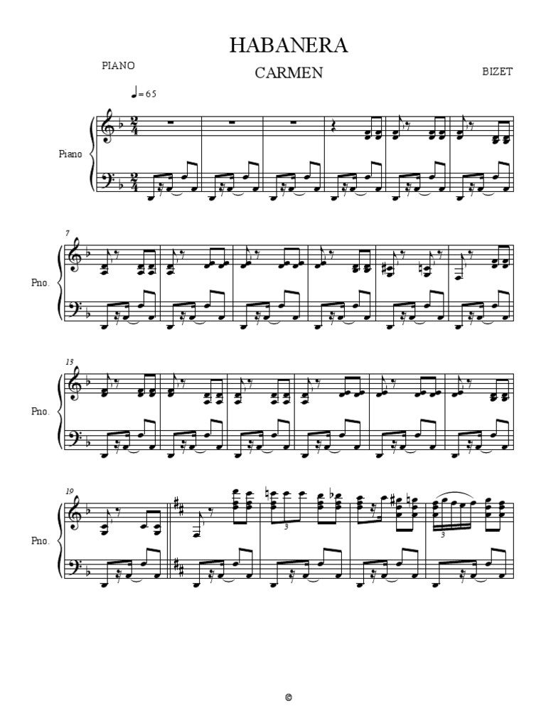 Habanera - Piano - Trompeta | PDF