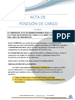 Acta posesión cargo presidente