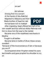 Abdur Rehman Bin Awf (Ra) o Level Islamiyat