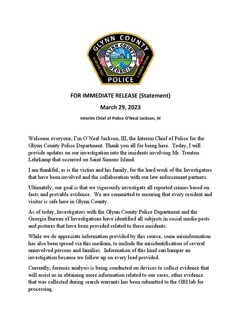 Update on Trenton Lehrkamp Case | PDF | Social Science