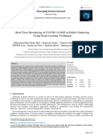 Real-Time Monitoring of COVID-19 SOP in Public Gathering Using Deep Learning Technique