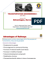 Railways Advantages and Surveys (CE-341