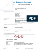 Productos Químicos Calchaquí: Hoja de Seguridad