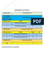 Propuesta de Calendarización