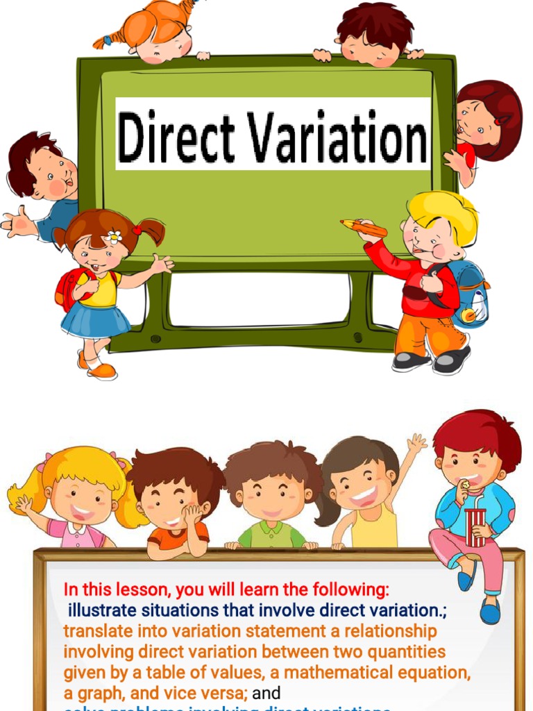 Understanding Direct Variation Concepts | PDF | Area | Equations