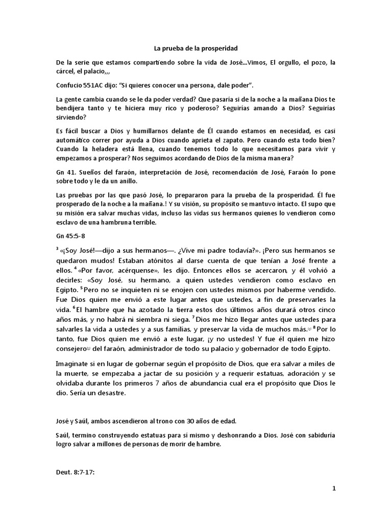 La prosperidad y la fe en Dios | PDF | Diezmo | Dios