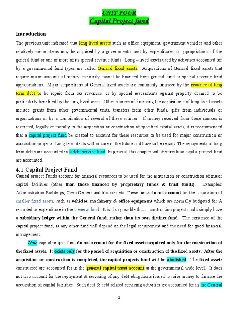 Understanding Capital Project Funds | PDF | Fund Accounting | Debt