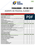 Edital Verticalizado - PC SC 2017 Agente de Polícia, Classe I