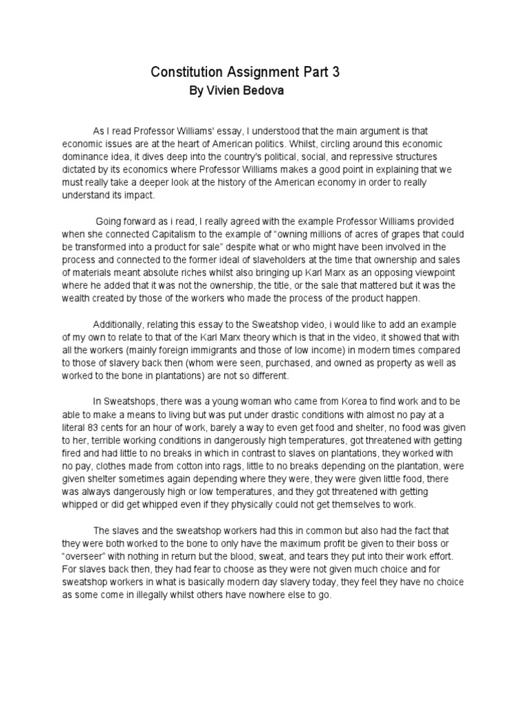 Constitution Paper Part 3 PDF Atlantic Slave Trade Slavery