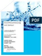 Durchflussmessung Mit Venturi: Laboraufgabe 5