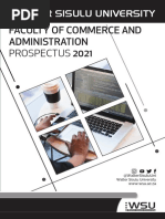 Faculty of Commerce and Administration Prospectus 2021: Walter Sisulu University