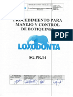 SG - PR.14 Procedimiento para Manejo y Control de Botiquines