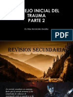 Manejo inicial del trauma: revisión secundaria