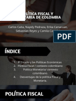 Política Fiscal Y Monetaria de Colombia