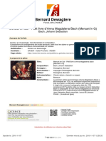 Bernard Dewagtere: Menuet en Sol - Petit Livre D'anna Magdalena Bach (Menuet in G)