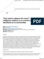 "Hoy Somos Capaces de Crecer": Mujeres Indígenas Rarámuri y Su Construcción Identitaria en La Universidad