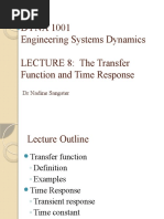 DYNA 1001 Engineering Systems Dynamics Lecture 8 Transfer Function