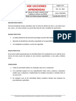 Hse Lecciones Aprendidas