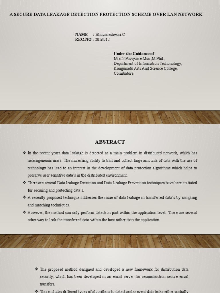 Data Leakage Detection and Prevention System | PDF | User (Computing ...