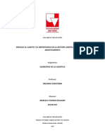 Servicio Al Cliente y Su Importancia en La Gestión Logística y La Cadena de Abastecimiento