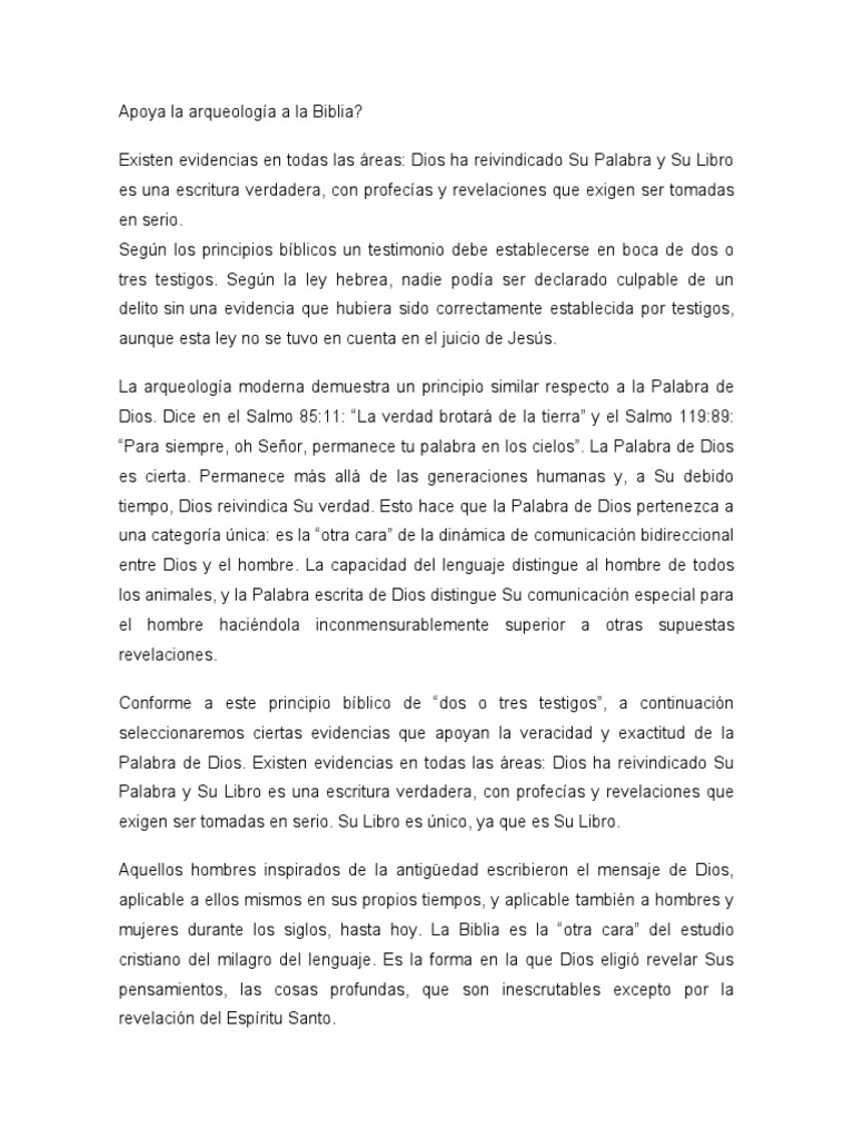 Evidencias Arqueológicas De La Biblia Pdf Babilonia Biblia