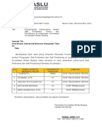 Surat Pengantar Usulan Staf Pelaksana & Pendukung Panwascam 2022