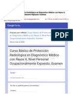 Curso Básico de Protección Radiológica en Diagnóstico Médico Con Rayos X, Nivel Personal Ocupacionalmente Expuesto. Examen