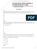 Enem - Lista de Exercícios Sobre Equação e Função Polinomial Do 1º Grau