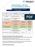 Cronograma Fin Del Periodo Académico 2023-2