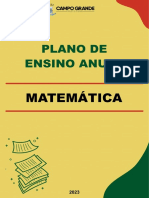 Plano de Ensino Anual de Matemática do 8o ano da REME de Campo Grande