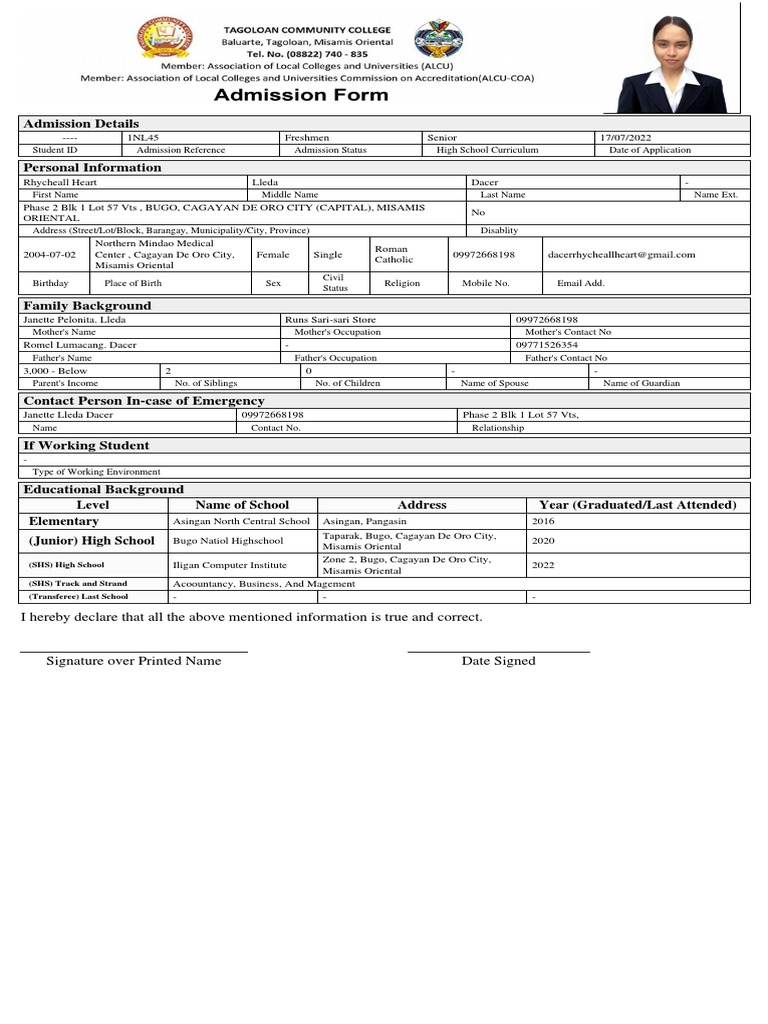 admission-details-i-hereby-declare-that-all-the-above-mentioned