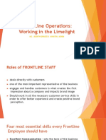Front-Line Operations: Working in The Limelight: Ms. Judith Grace B. Awatin, MSHM