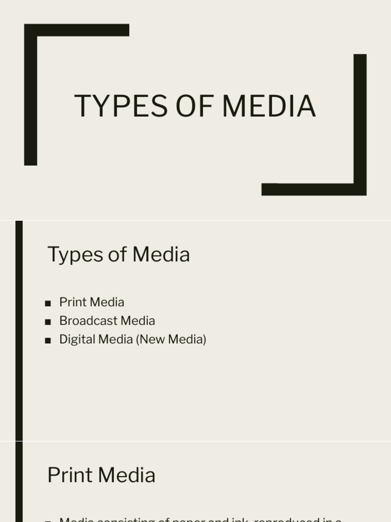 4 Types of Media PDF