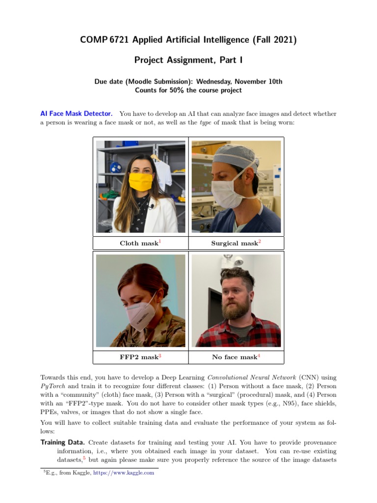 Developing a Convolutional Neural Network for Face Mask Detection and