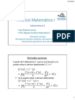 Análisis Matemático I: Derivadas sucesivas, derivación implícita, logarítmica y aplicación geométrica