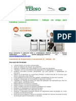 Vaga Assistente Engenharia Lançamento JLR