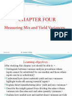 Chapter Four: Measuring Mix and Yield Variances