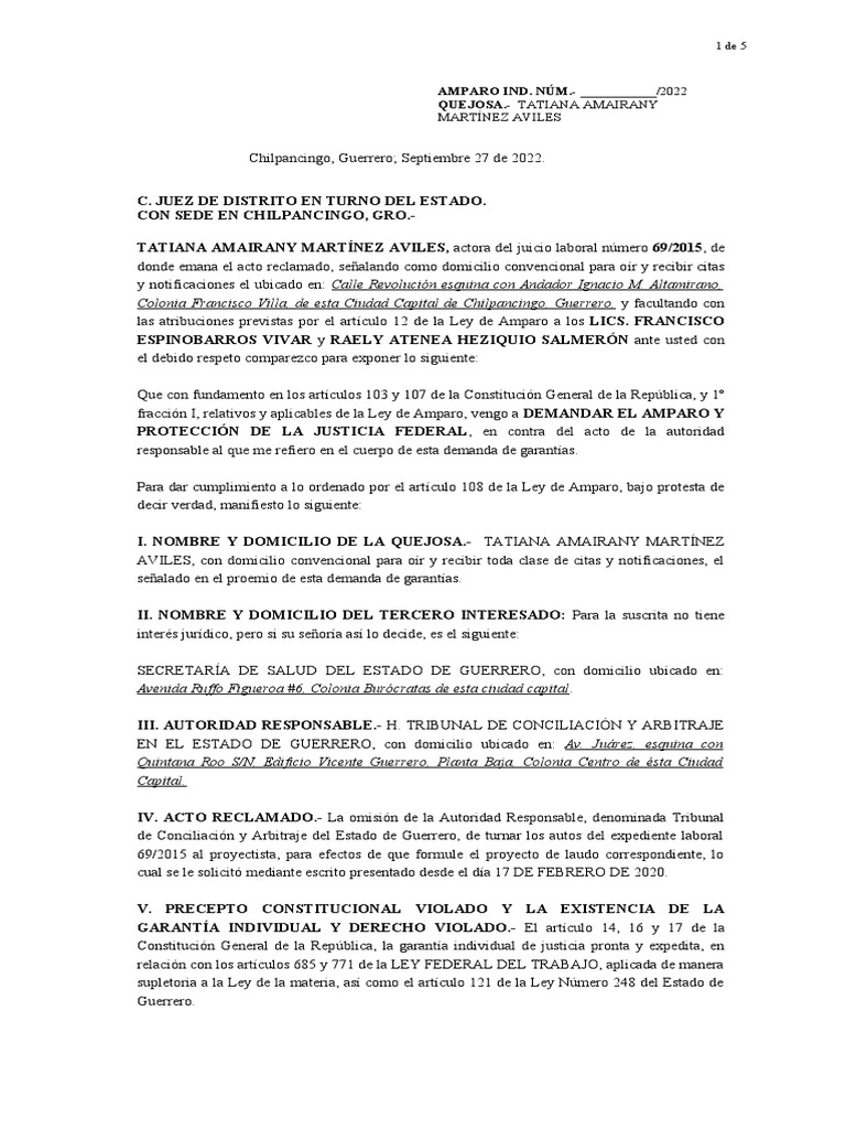 Amparo Indirecto Inactividad Procesal | PDF | Caso de ley | Ley procesal