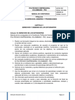 Extracto Manual de Convivencia Docentes y Estudiantes